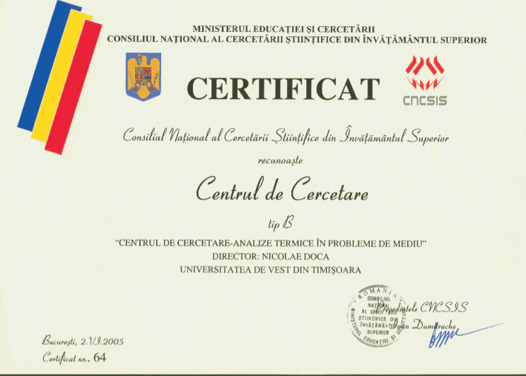 CCATM Certificate